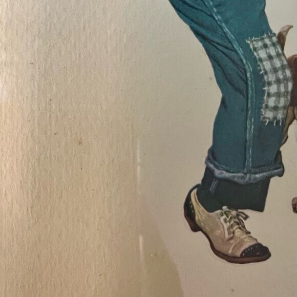 Vintage 1968 Norman Rockwell Art 3D Relief Framed Original Lithography - Picture 4 of 8